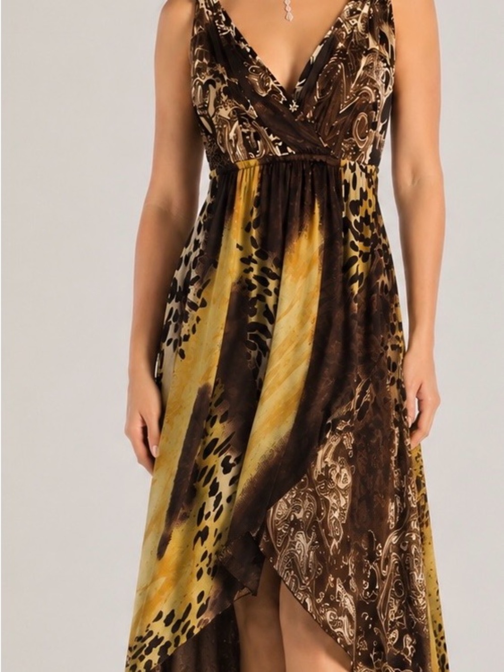 Hghi low leopard dress
